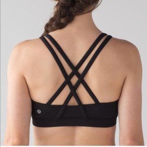 Size 4 - Lululemon Energy Black Criss Cross Sports Bra 4